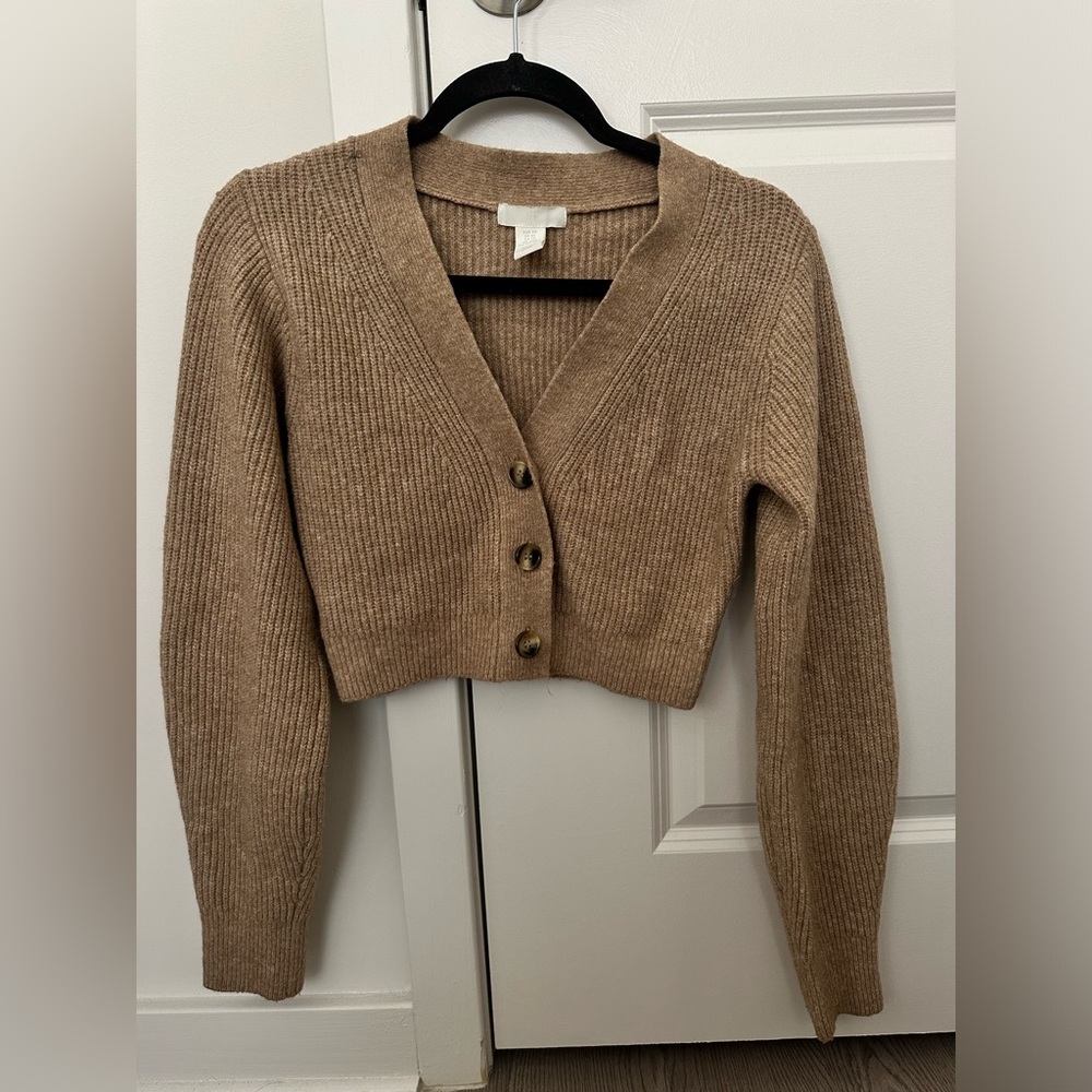 Cropped button up cardigan
